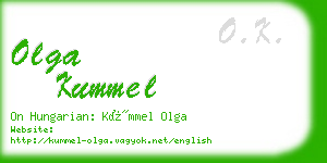 olga kummel business card